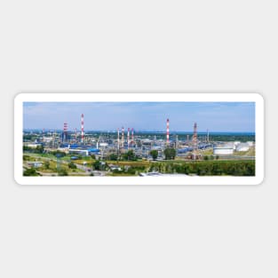 Aerial landscape of refinery Sticker